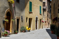 Yellow Vespa
