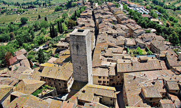 Above a Medieval Village