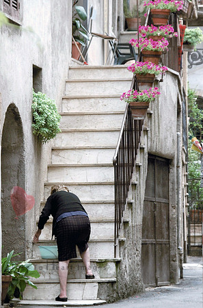 Washing Down the Stairs