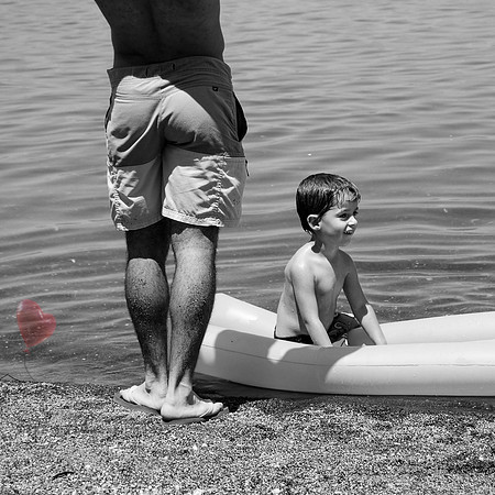 At the Beach BW