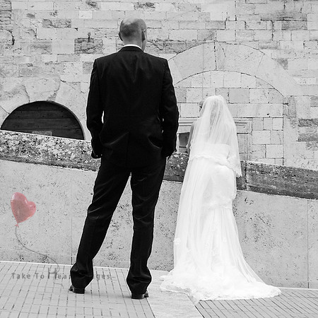 Bride and Groom BW